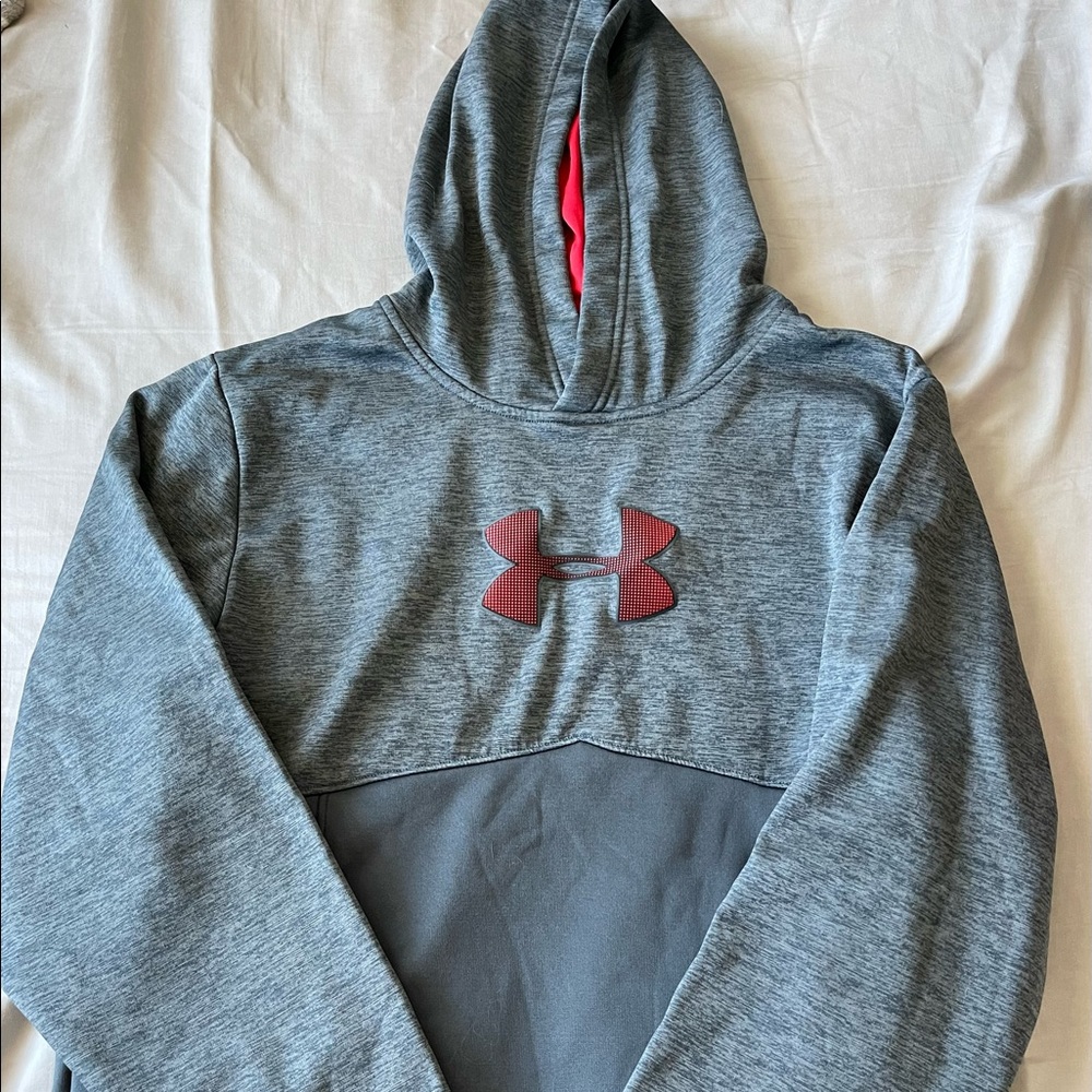 Under Armor Hoodie- Gray/Red